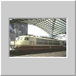 Lok der BR 103 in Originalfarben in K&ouml;ln Hbf