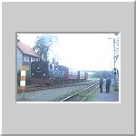 Dampfzug der HSB aus Hasselfelde bei der Einfahrt in Stiege